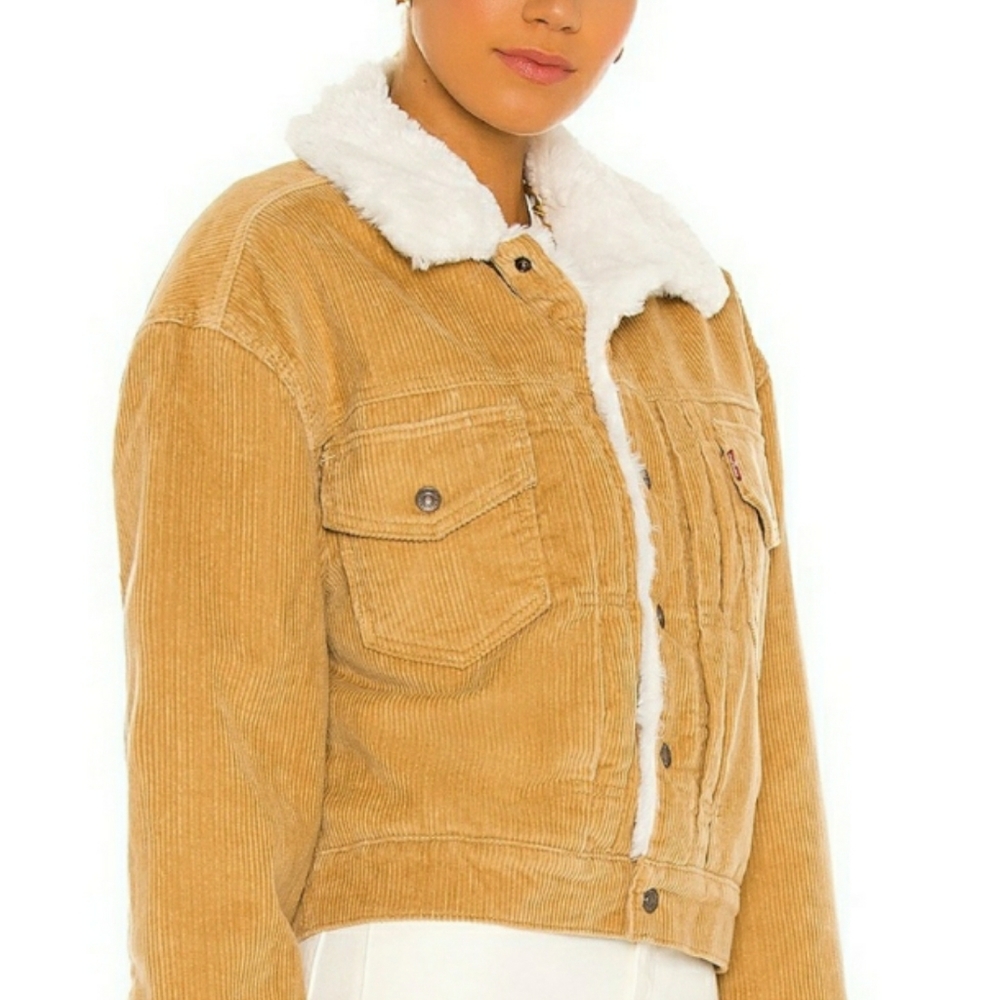 🎉HP!🎉 💎NWT Levi's Iced Coffee Corduroy Trucker Jacket - Picture 15 of 16